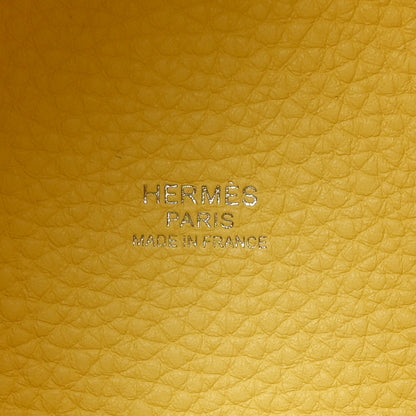 Hermes Taurillon Clemence Picotin Lock 18 PM Limoncello 7 of 9
