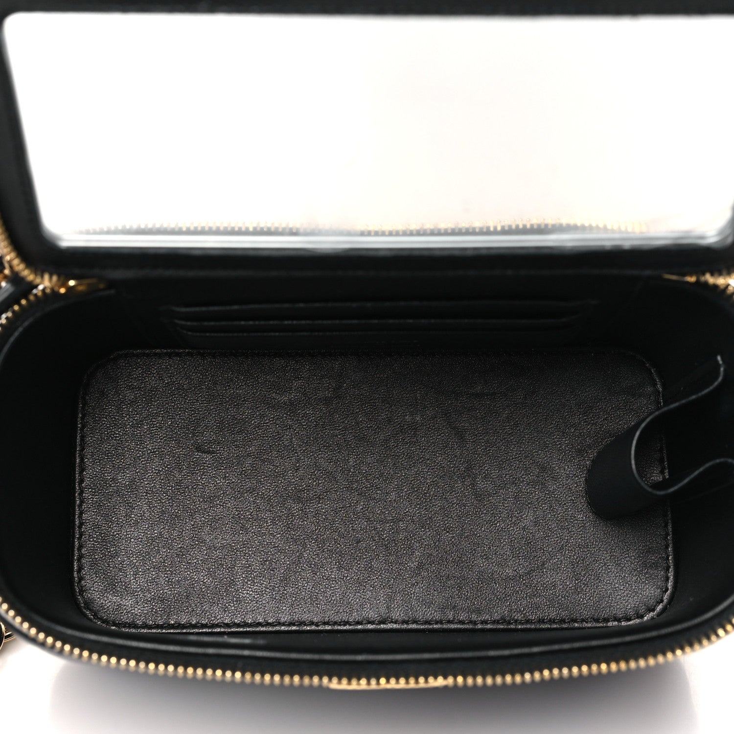 Chanel Lambskin Quilted Golden Links Top Handle Vanity Case With Chain Black 5 of 10