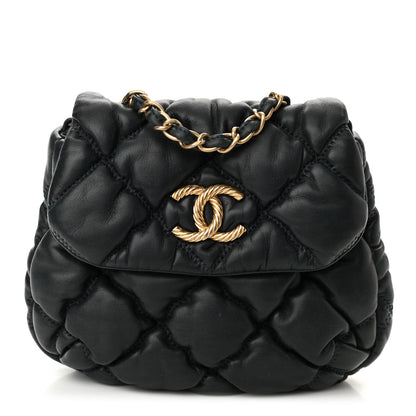 Chanel Lambskin Mini Bubble Quilt Flap Dark Blue 1 of 11