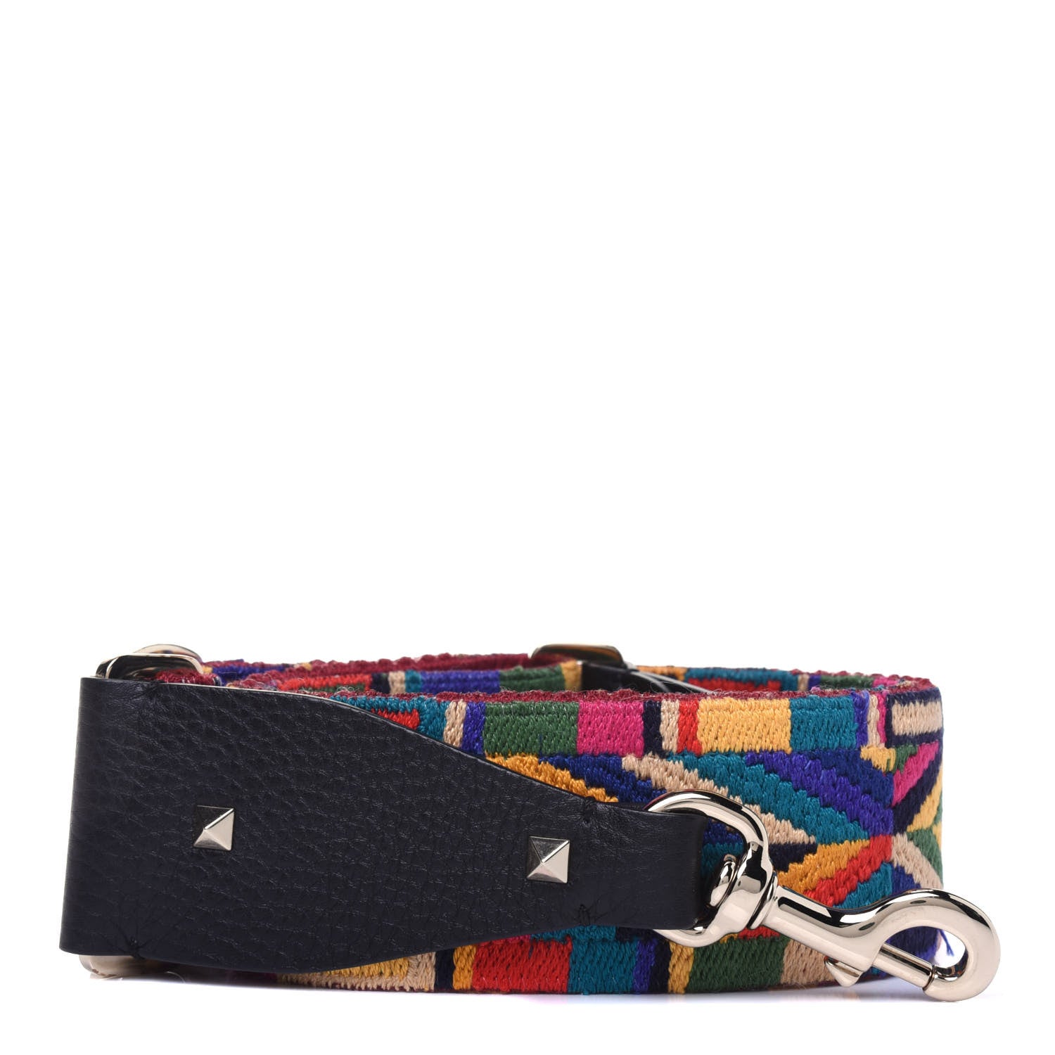 Valentino Garavani Canvas Native Couture 1975 Embroidered Rockstud Guitar Strap Multicolor 1 of 7