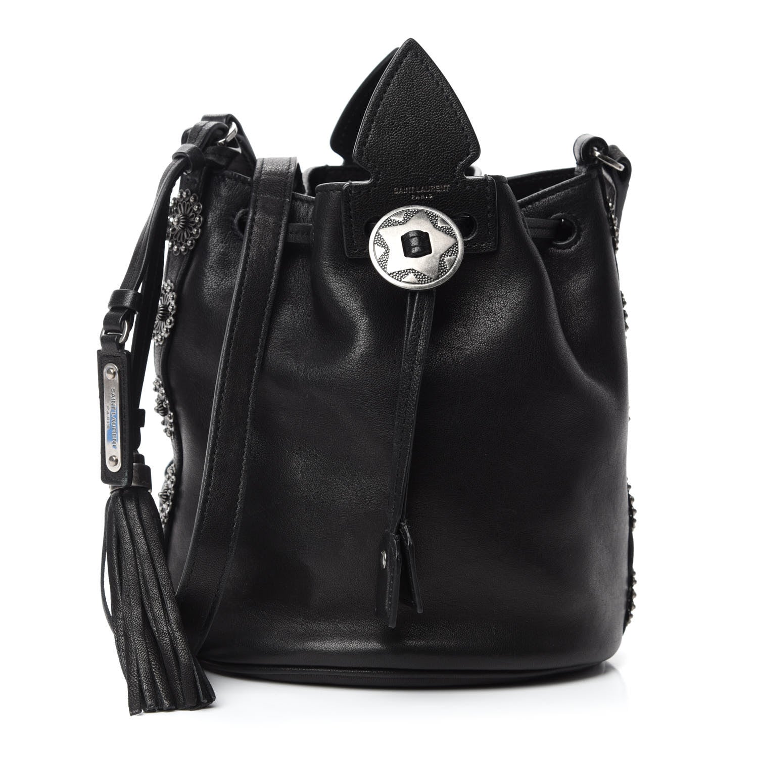 Saint Laurent Calfskin Small Anja Bucket Black 1 of 10