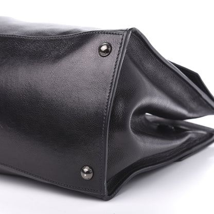 Prada Glace Calfskin Tote Bag Baltico Black 11 of 14