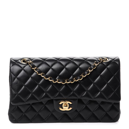Chanel Lambskin Quilted Medium Double Flap Black 1 of 12