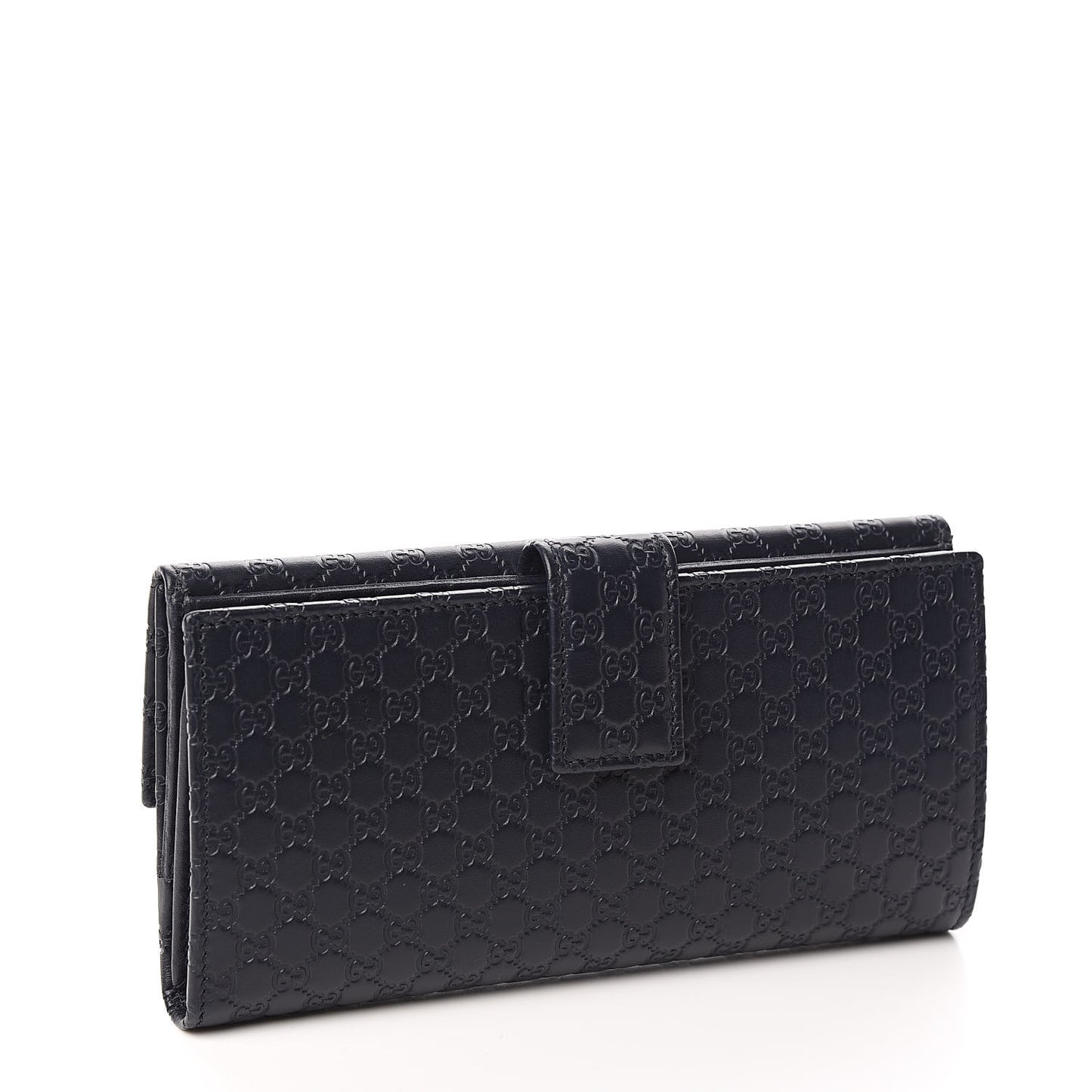 Microguccissima Continental Flap Wallet Navy