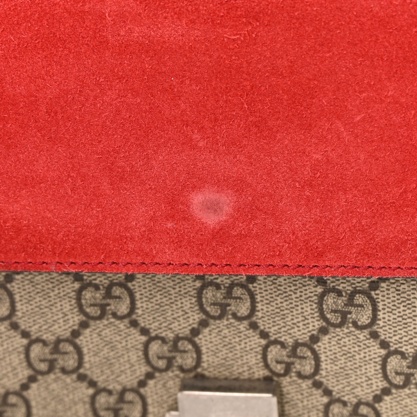 GG Supreme Monogram Mini Dionysus Shoulder Bag Hibiscus Red