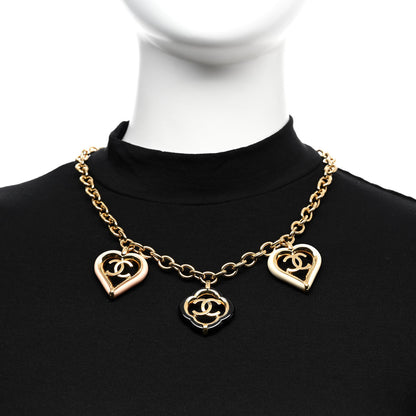 Chanel Resin Love And Clovers Charm Necklace Gold Multicolor 2 of 5