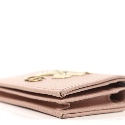 Gucci Pebbled Calfskin Butterfly Card Case Perfect Pink 9 of 10