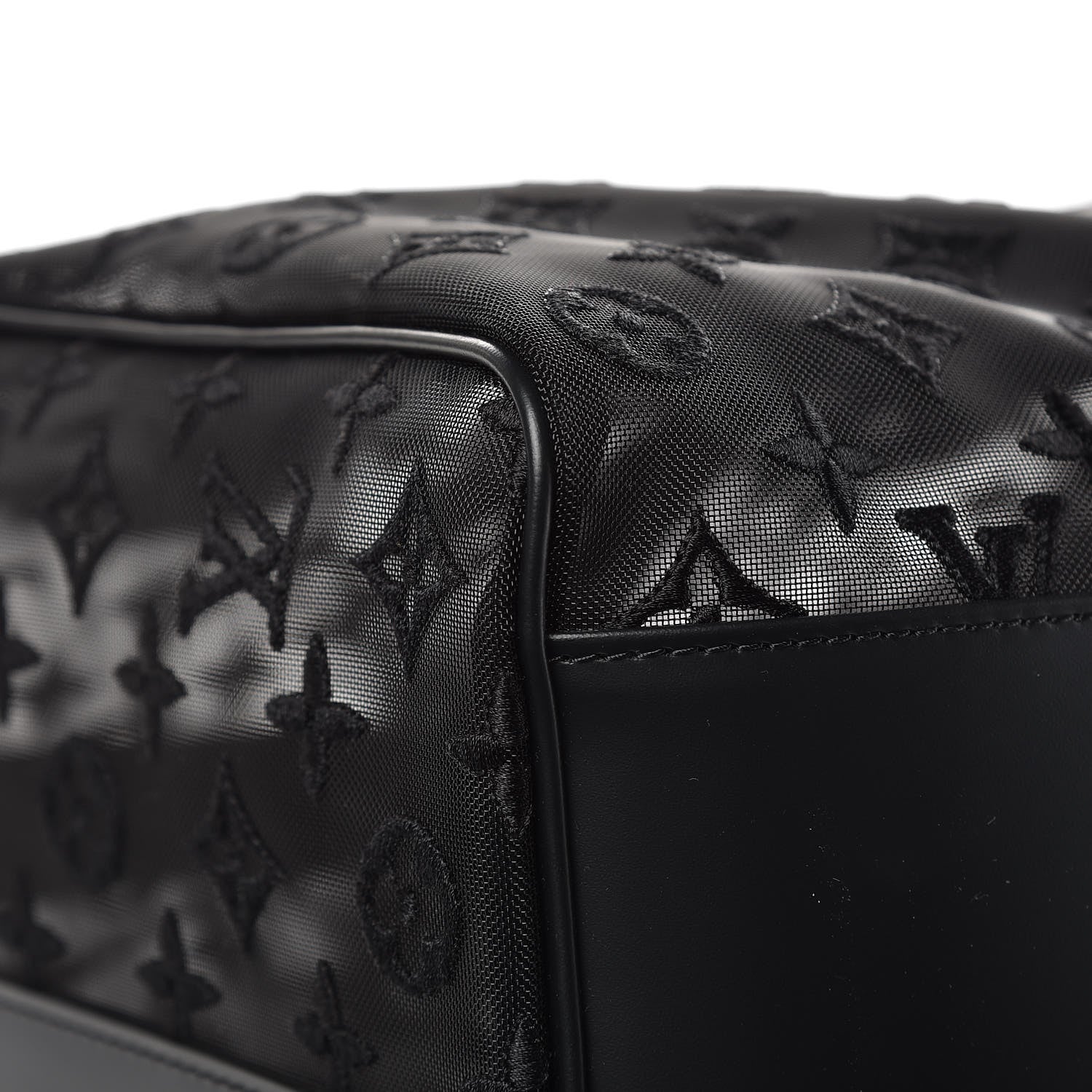 Louis Vuitton Monogram See Through Keepall Bandouliere 50 Black 8 of 13
