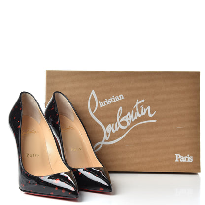 Christian Louboutin Patent Pollock Pigalle Follies 100 Pumps 35 Black Red 10 of 10