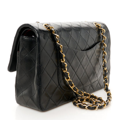 Chanel Lambskin Quilted Medium Double Flap Black 2 of 12