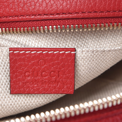 Gucci Pebbled Calfskin Small Soho Disco Bag Tabasco Red 6 of 8