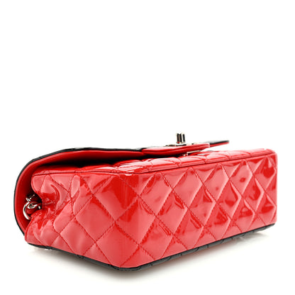 Chanel Patent Calfskin Quilted Bi-Color Mini Rectangular Flap Red Black 4 of 10