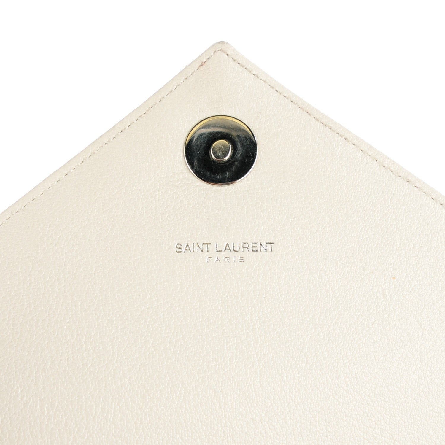 Saint Laurent Sheepskin Matelasse Medium College Monogram Bag Dove White 6 of 10