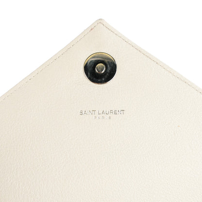 Saint Laurent Sheepskin Matelasse Medium College Monogram Bag Dove White 6 of 10