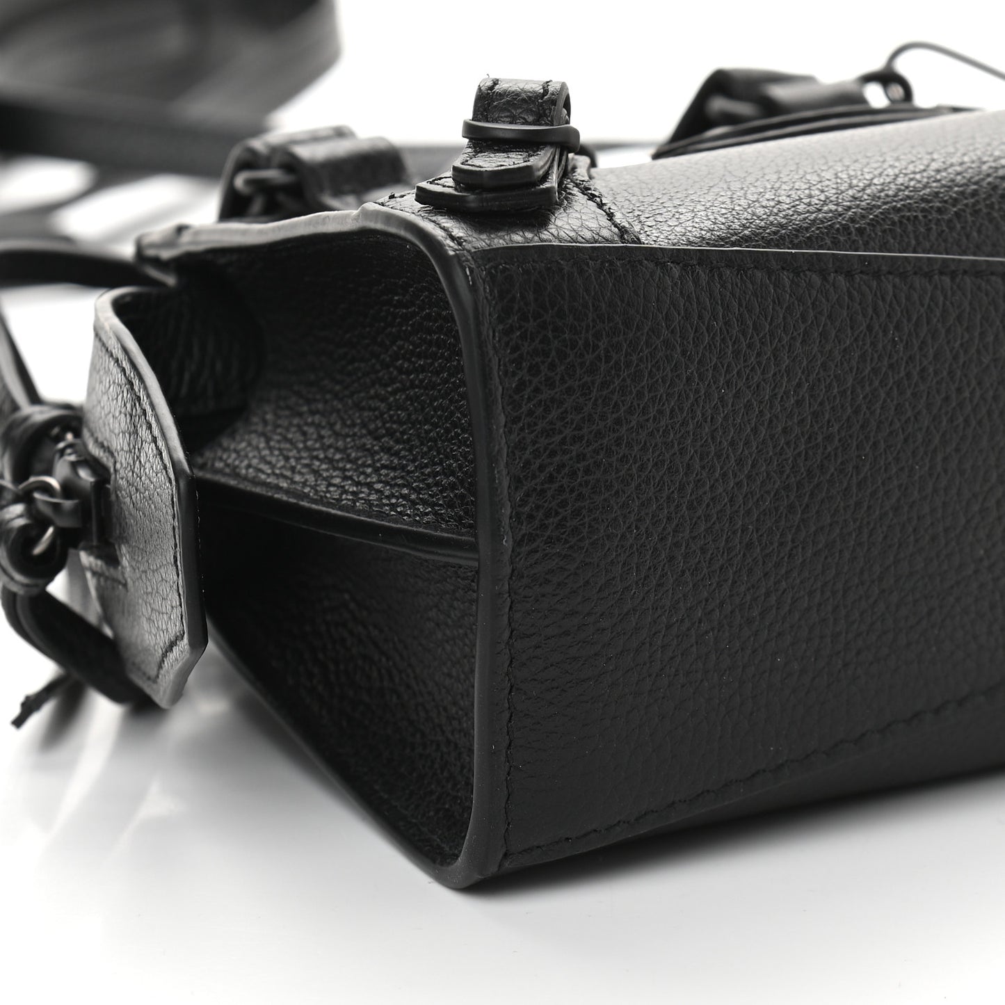 Grained Calfskin Neo Classic Black Hardware Nano City Crossbody Black