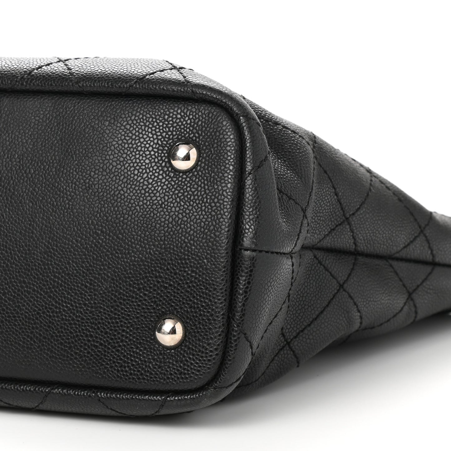 Grained Calfskin Shopping Fever Tote Black