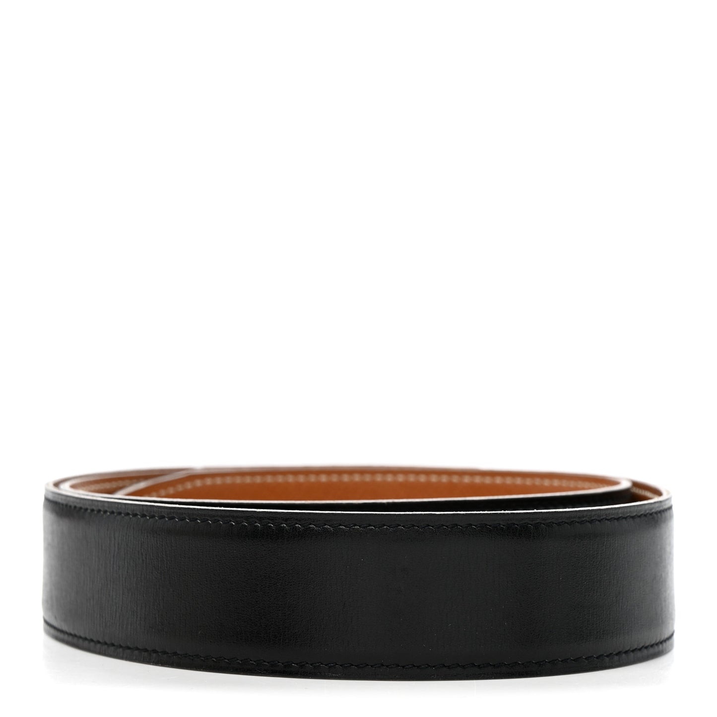 Box Epsom 32mm H Belt Strap 80 32 Black Gold