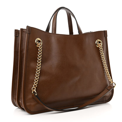 Gucci New Sakai Calfskin Lux Medium Horsebit 1955 Tote Bag Brown Sugar 3 of 13