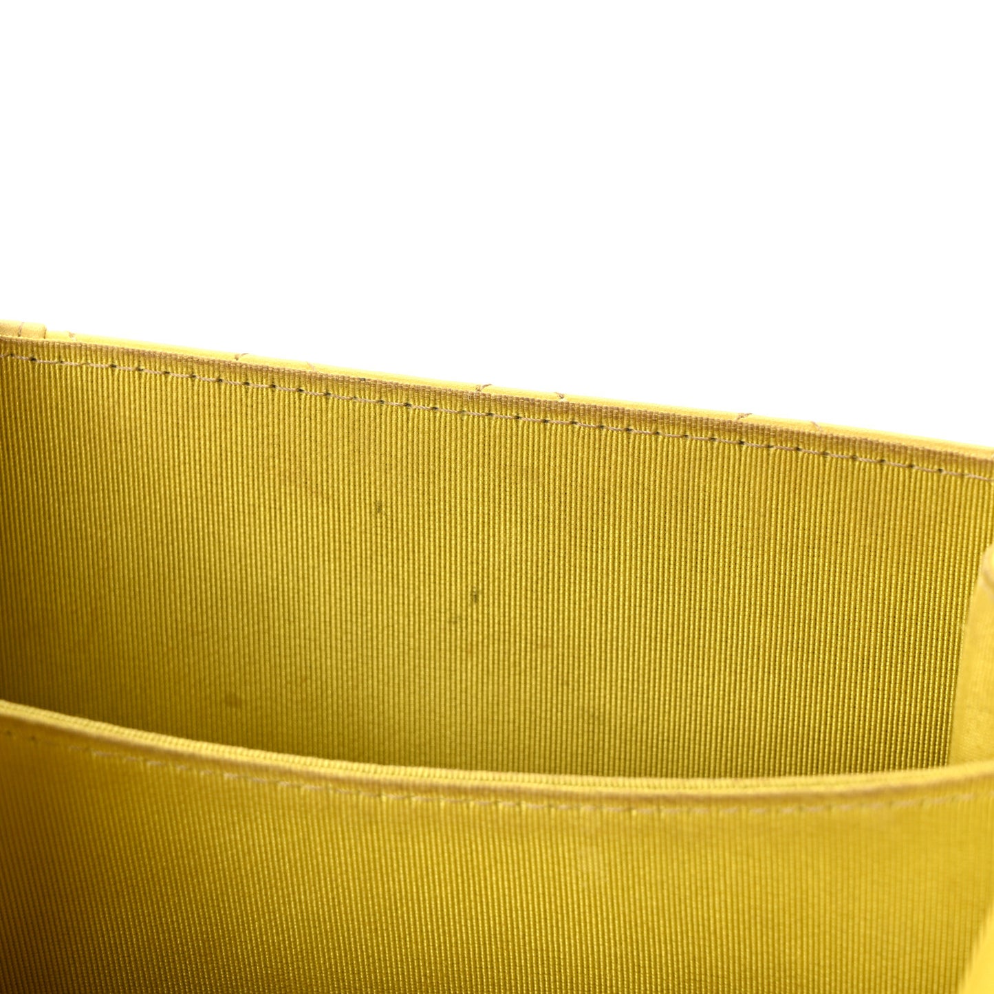 Calfskin Quilted North South Boy Flap Yellow