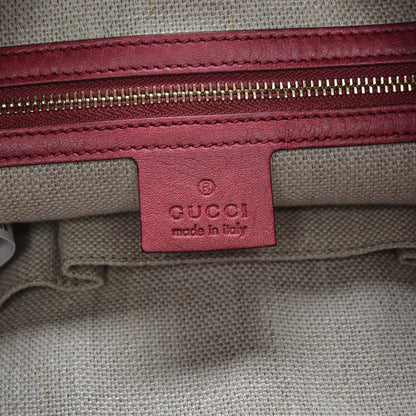 Gucci Pebbled Calfskin Medium New Jackie Shoulder Bag Raspberry Candy 6 of 7