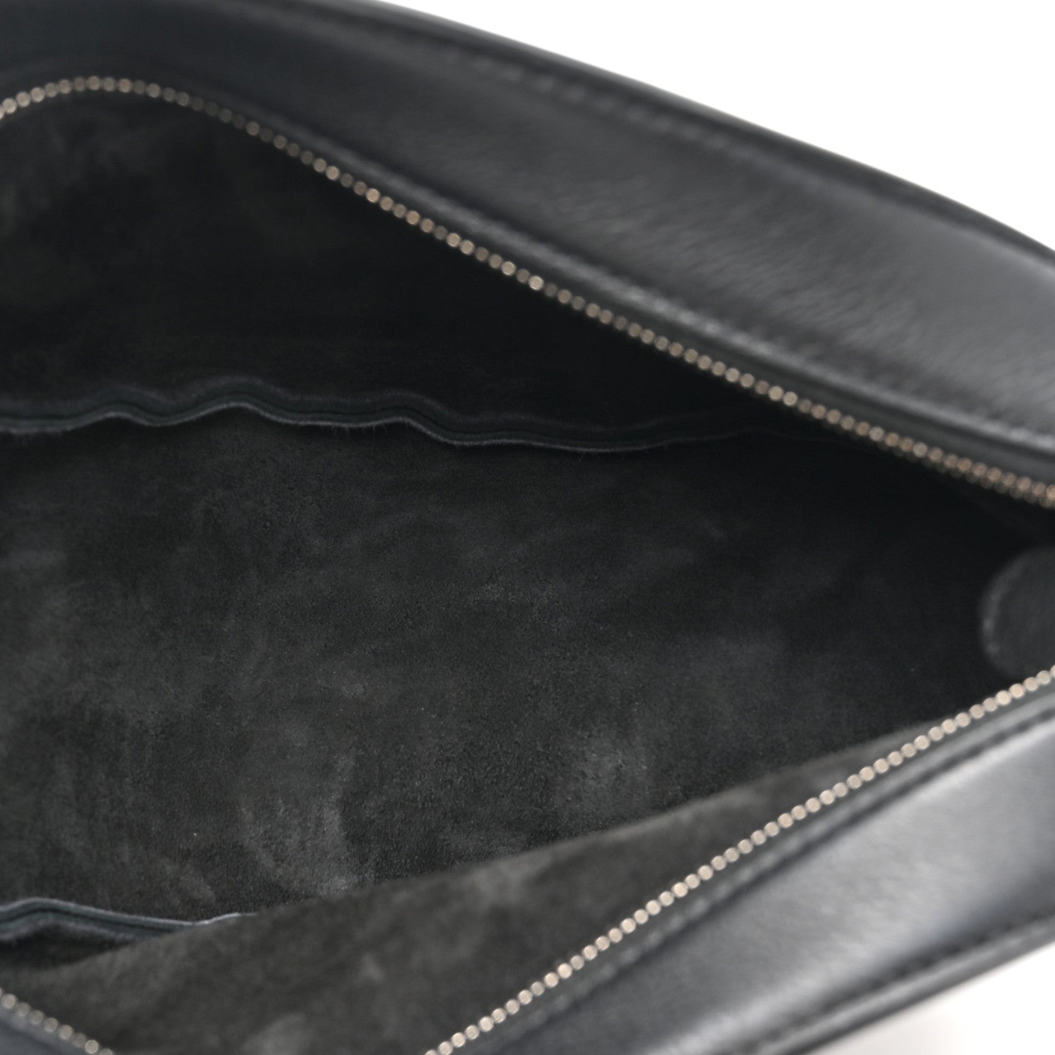 The Row Smooth Calfskin Small Slouchy Banana Bag Black 4 of 9