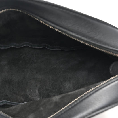 The Row Smooth Calfskin Small Slouchy Banana Bag Black 4 of 9