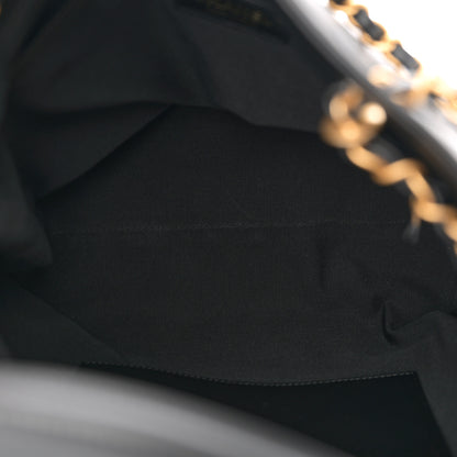 Chanel Calfskin Stitched Hobo Black 5 of 10