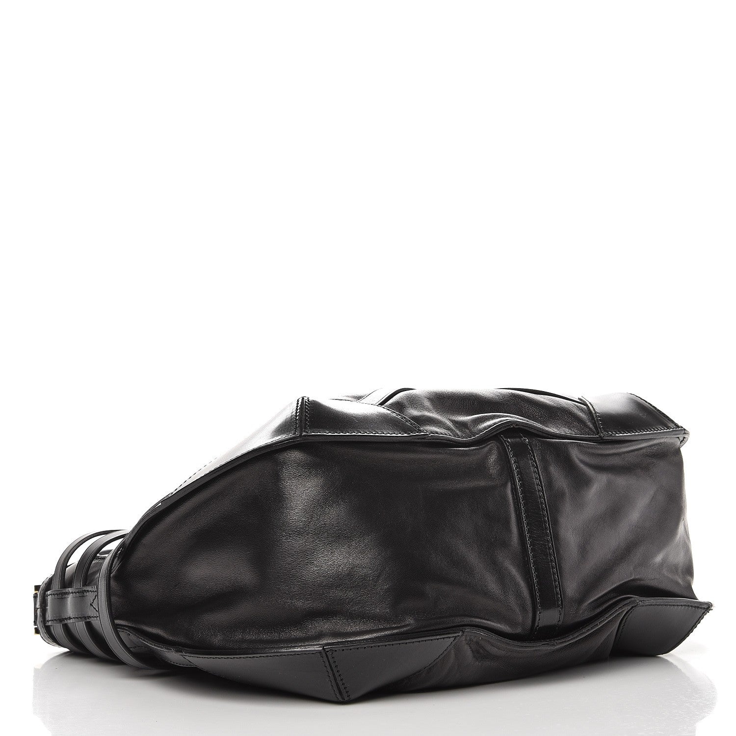 Burberry Lambskin Bridle Calfskin Small Dutton Hobo Black 4 of 8