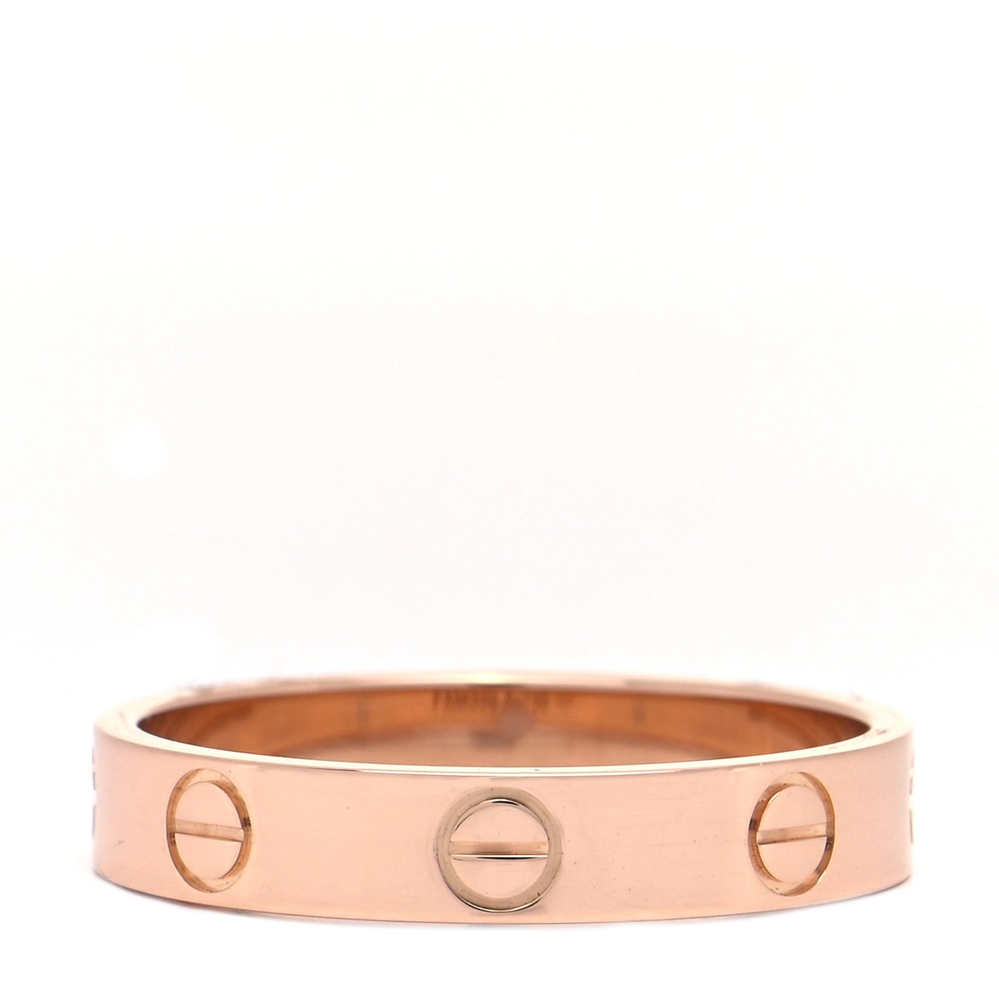 18K Pink Gold 3.5mm LOVE Wedding Band Ring 54 6.75