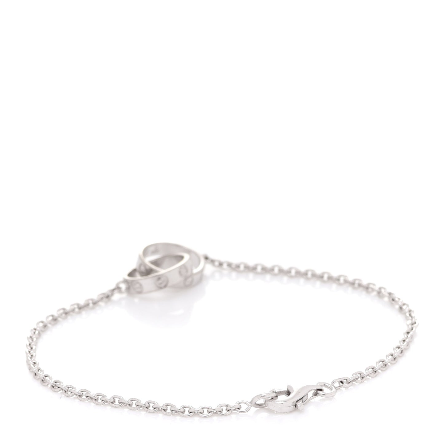 18K White Gold Interlocking LOVE Bracelet