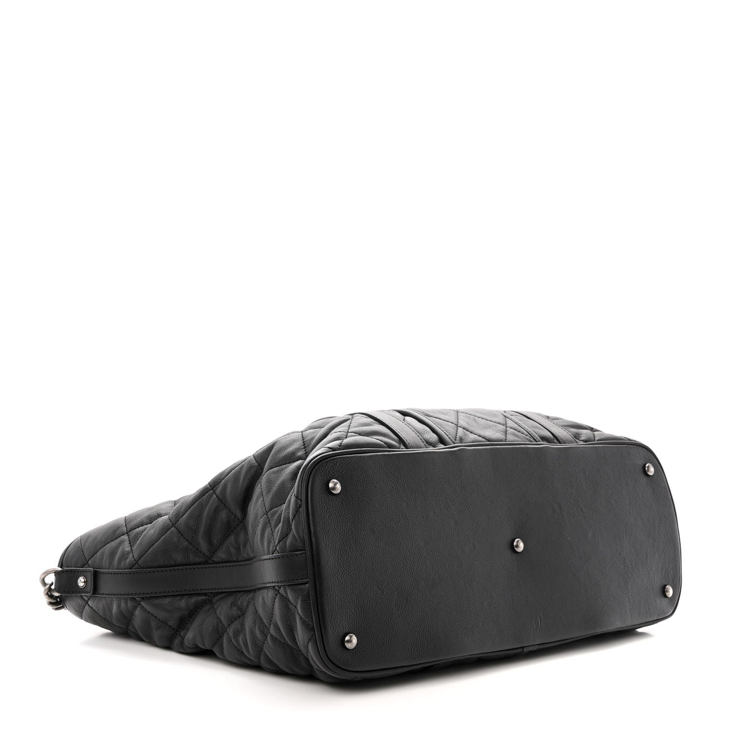 Chanel Calfskin Quilted Casual Riviera Tote Black 4 of 11