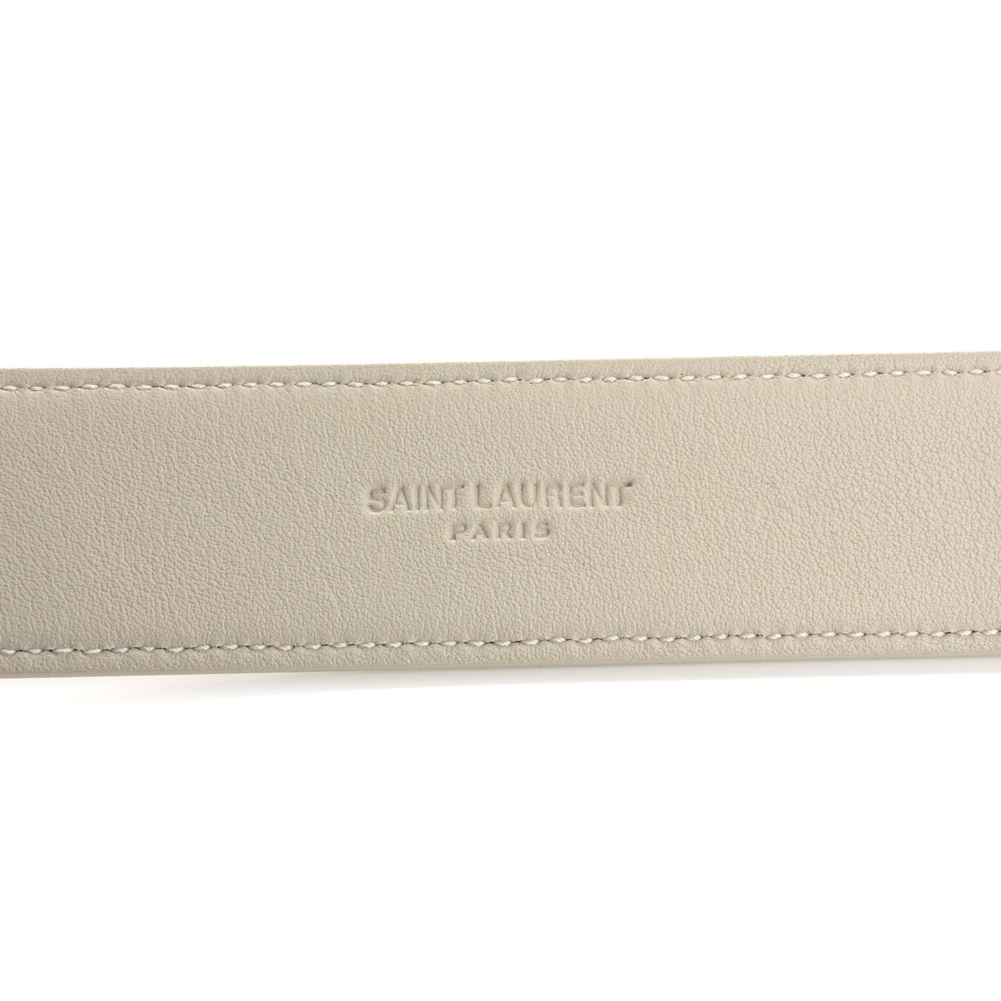 Smooth Calfskin Monogram Square Buckle Belt 80 32 Crema Soft