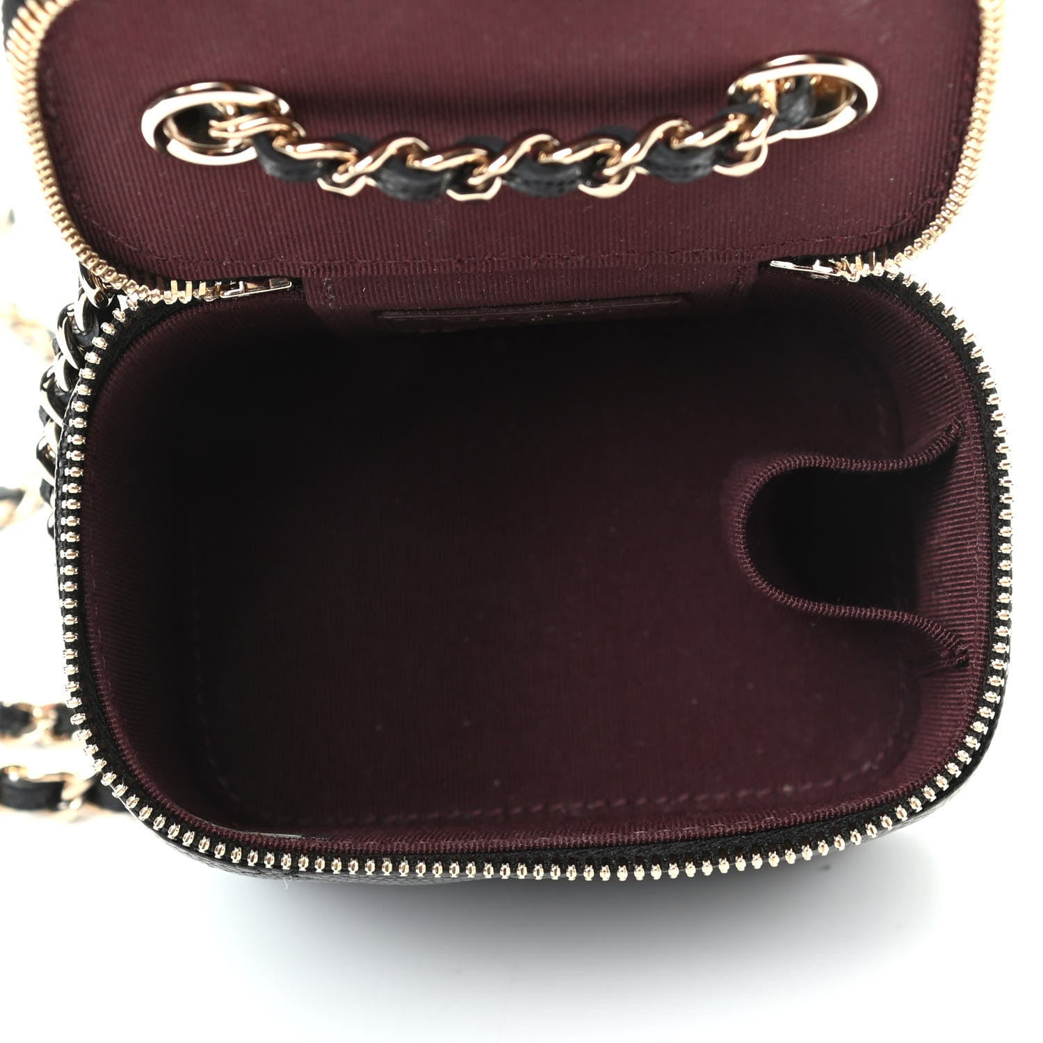 Chanel Caviar Quilted Mini Vanity Case With Chain Black 5 of 10