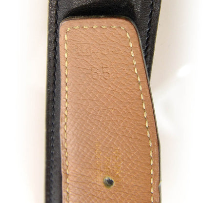 Hermes Box Courchevel Reversible Belt Strap Black Gold 65 3 of 4