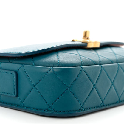 Chanel Calfskin Quilted Multi Pouching Flap And Coin Purse Blue 9 of 10
