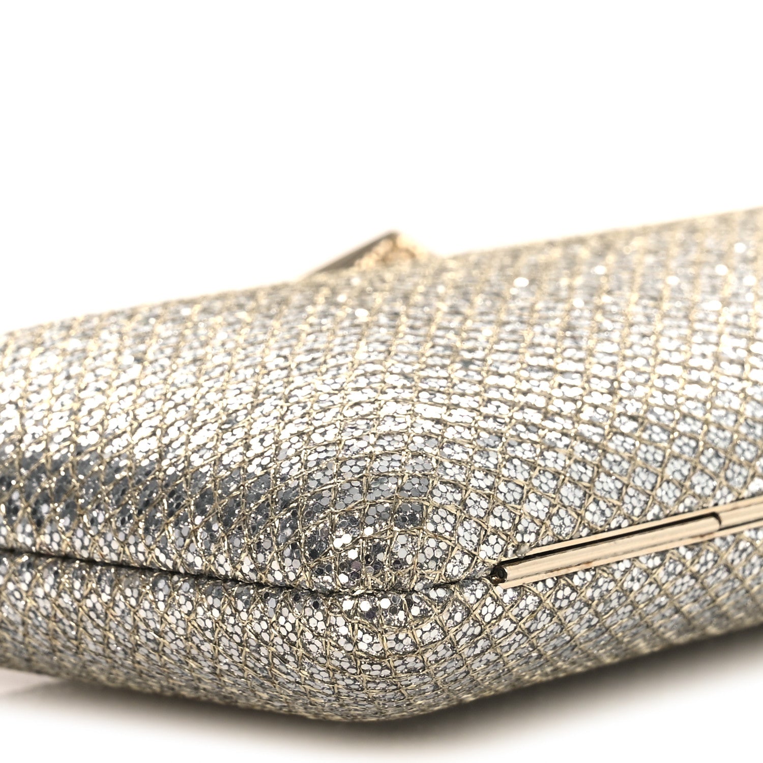 Jimmy Choo Glitter Ellipse Clutch Champagne 8 of 11