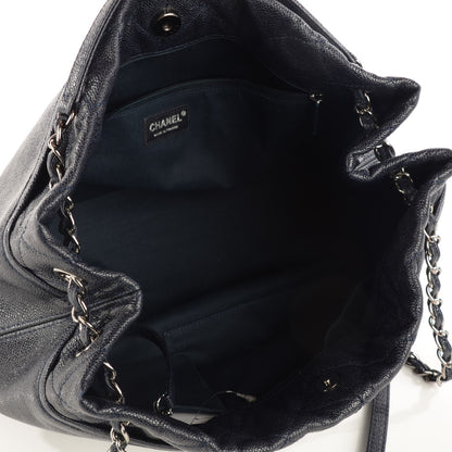 Chanel Caviar Natural Beauty Tote Navy Blue 7 of 7