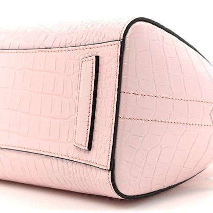 Givenchy Calfskin Crocodile Embossed Mini Antigona Pink 9 of 12
