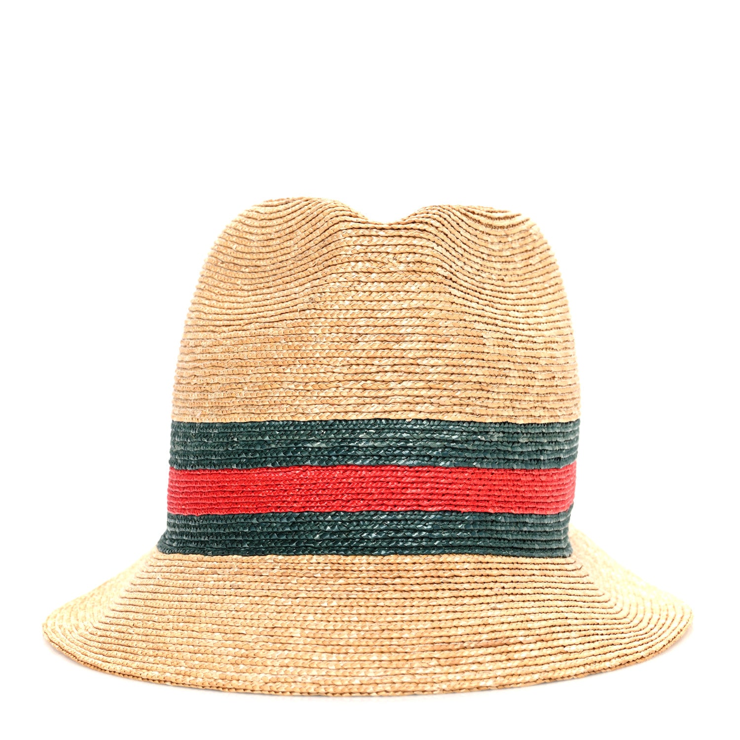 Gucci Abaca Straw Web Fedora Hat M 3 of 9