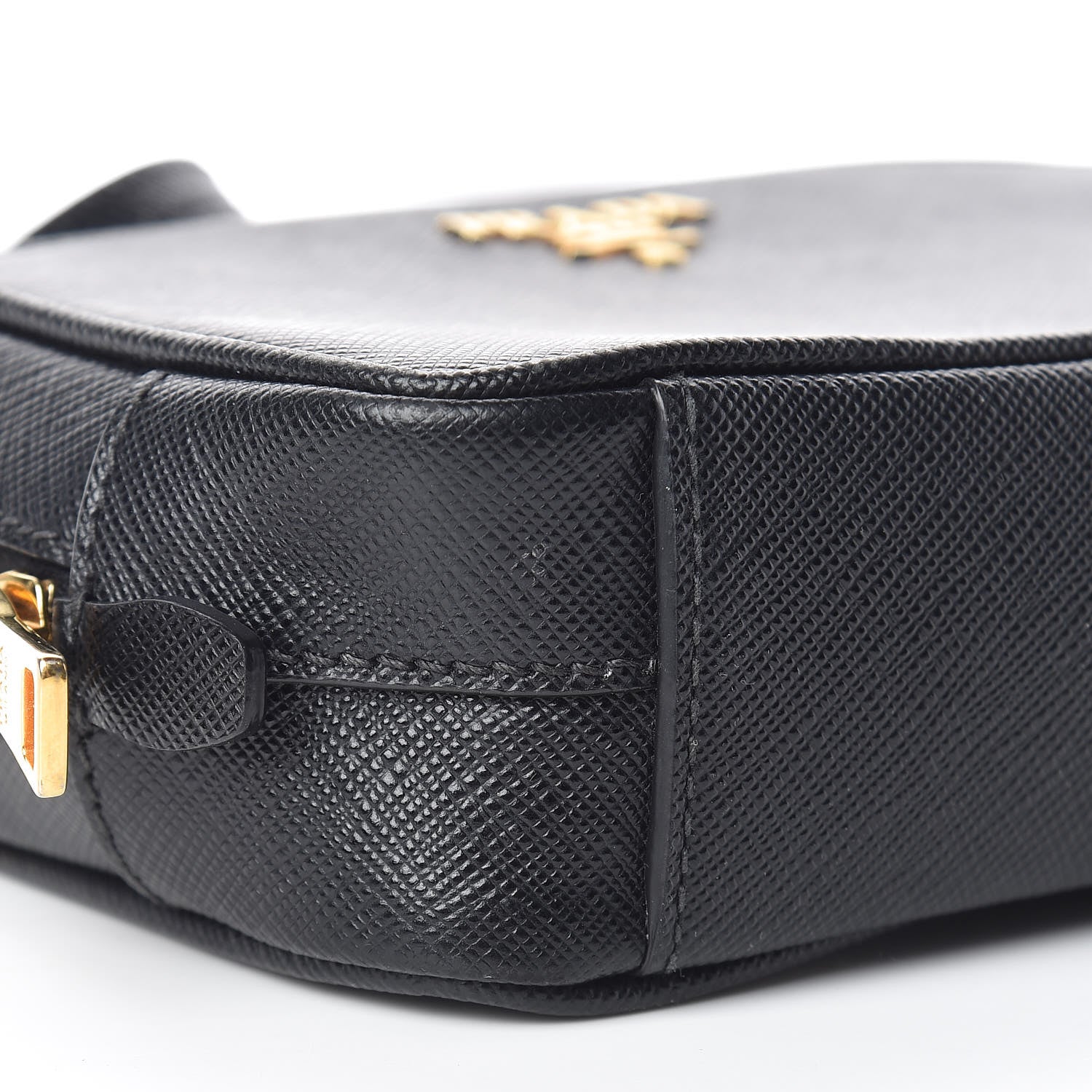 Prada Saffiano Mini Camera Crossbody Bag Black 8 of 10