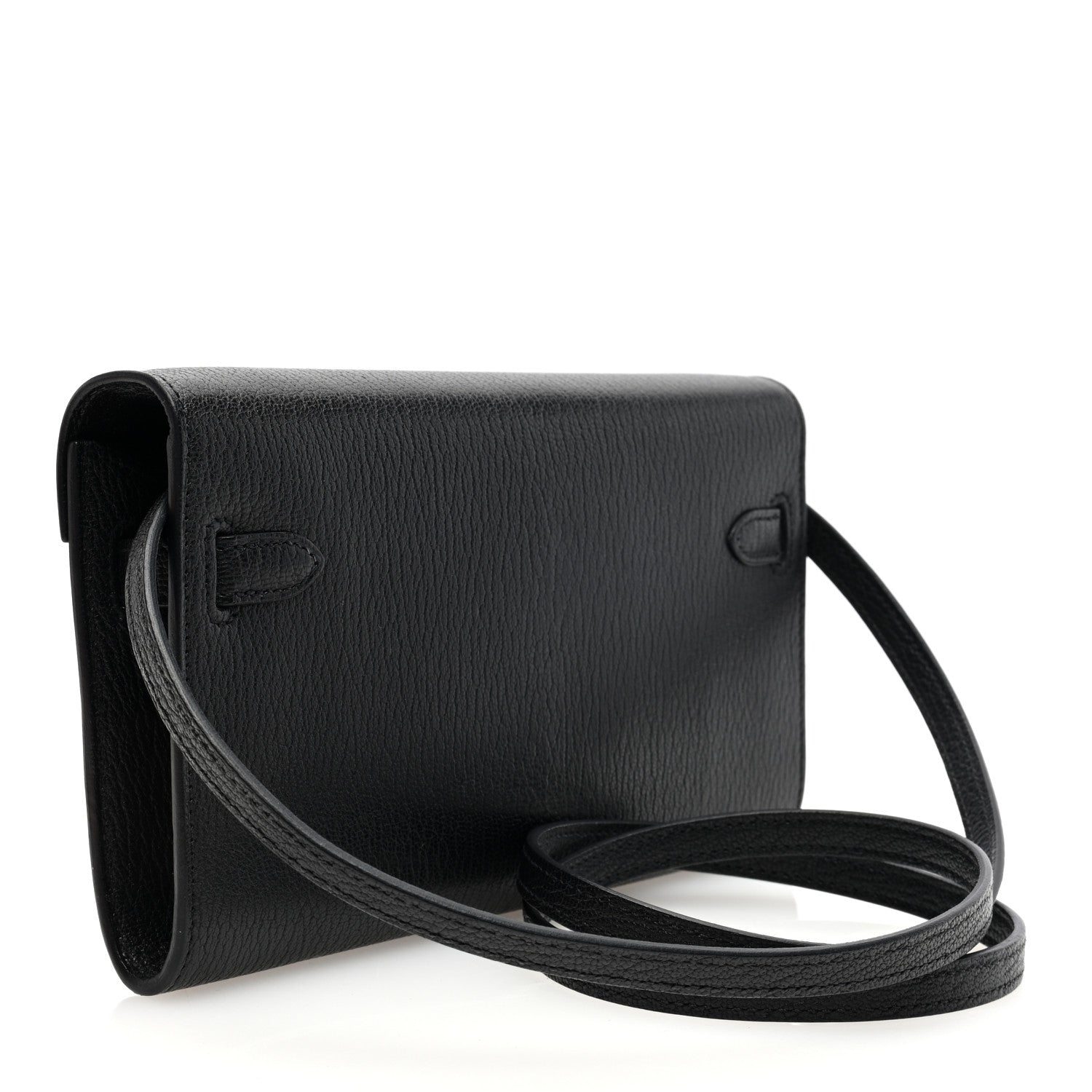 Hermes Chevre Mysore Kelly Wallet To Go Black 3 of 11