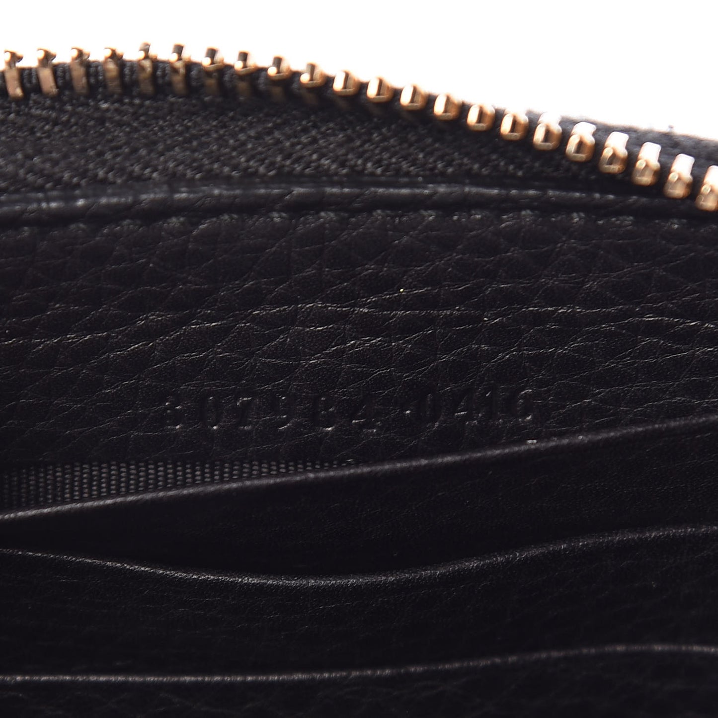 Pebbled Calfskin Bamboo Tassel Zip Around Wallet Black