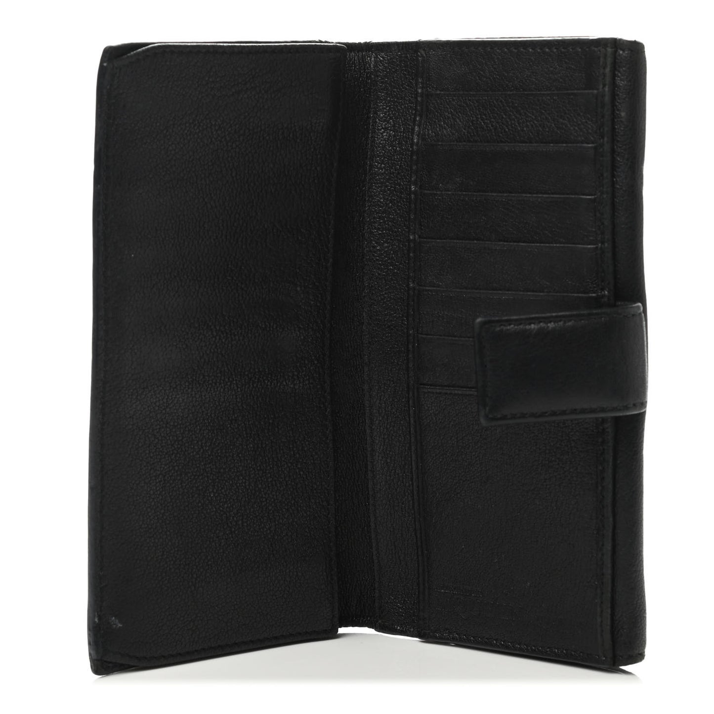 Calfskin Skull Continental Wallet Black