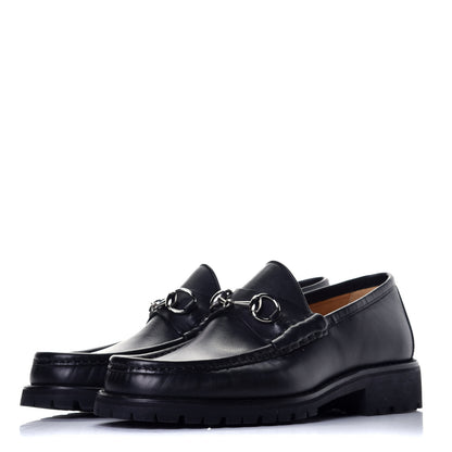 Gucci Laredo Calfskin Mens Horsebit Loafers 7.5 Black 6 of 19