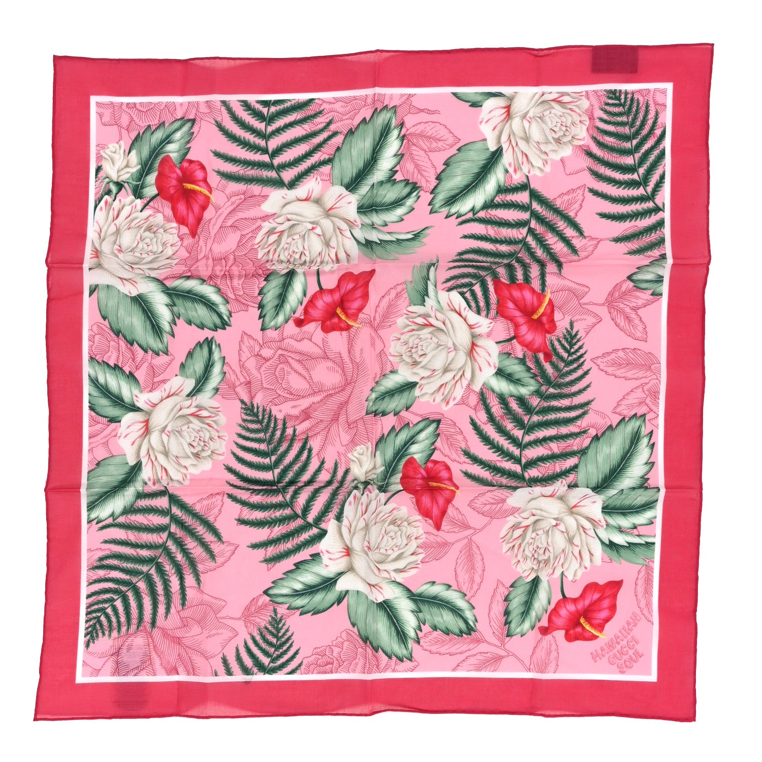 Gucci Cotton Voile Lit Dream Square Shawl Roseate 1 of 4