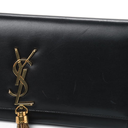 Saint Laurent Calfskin Classic Monogram Tassel Clutch Black 7 of 8