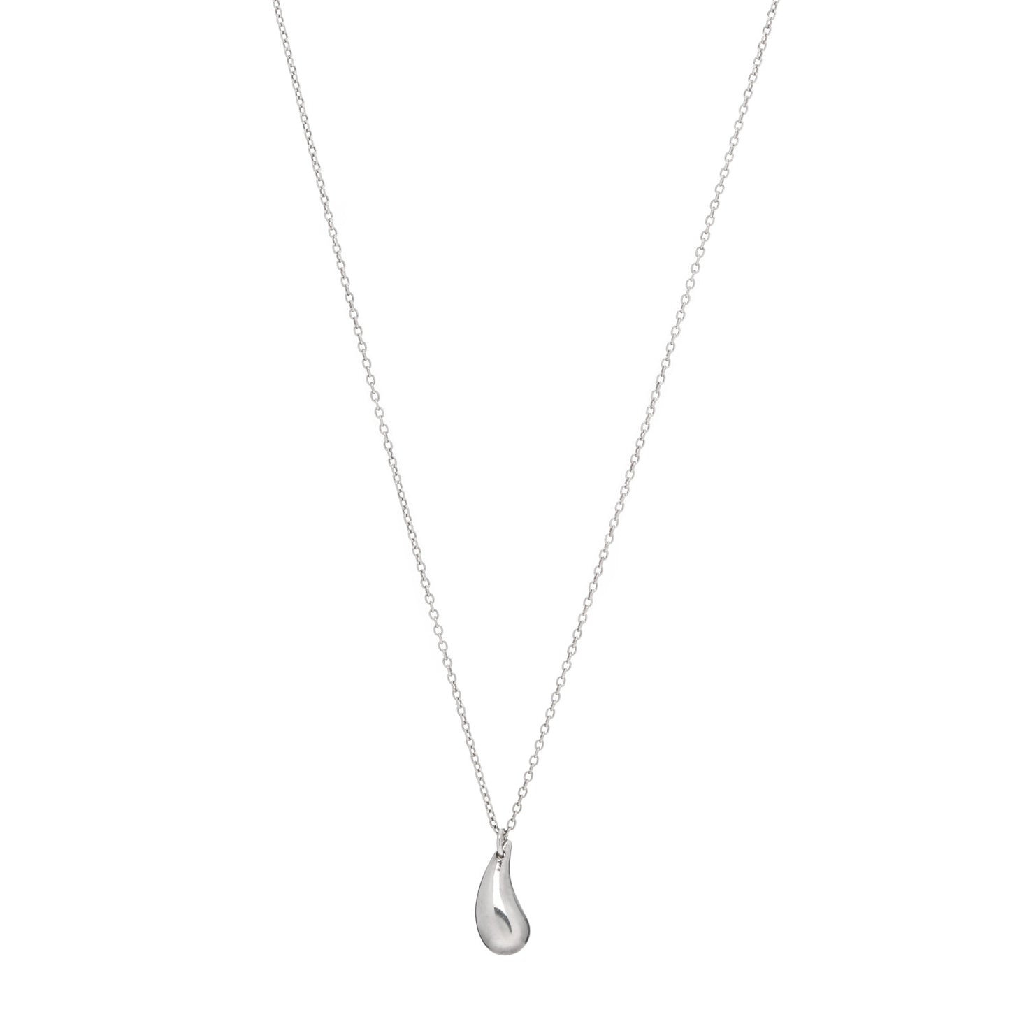 Sterling Silver 12mm Elsa Peretti Tear Drop Pendant Necklace