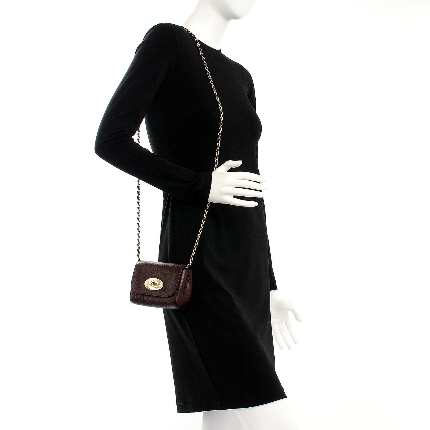 Mulberry Natural Calfskin Mini Lily Oxblood 2 of 7