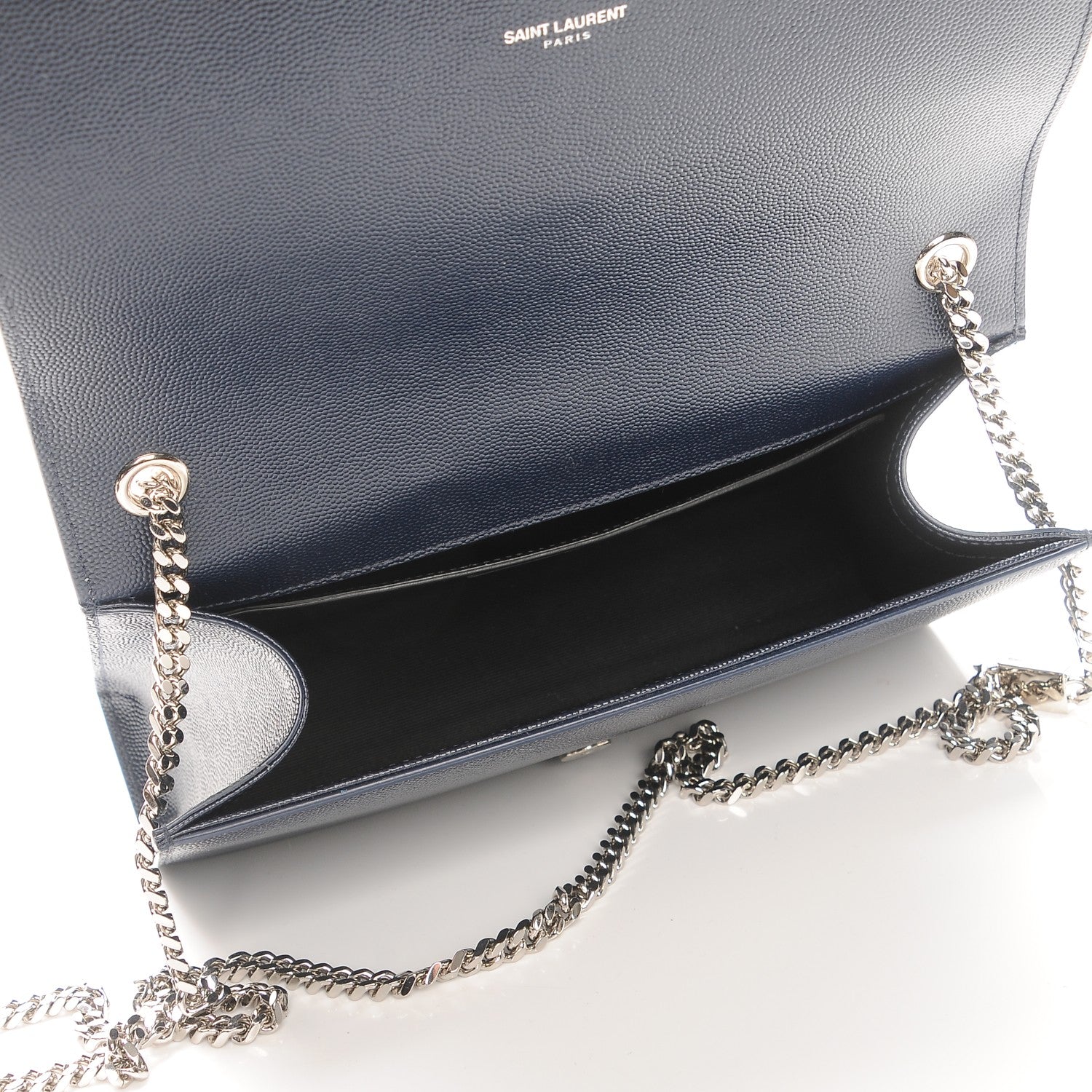 Saint Laurent Grain De Poudre Medium Classic Monogram Kate Satchel Medium Blue 5 of 6