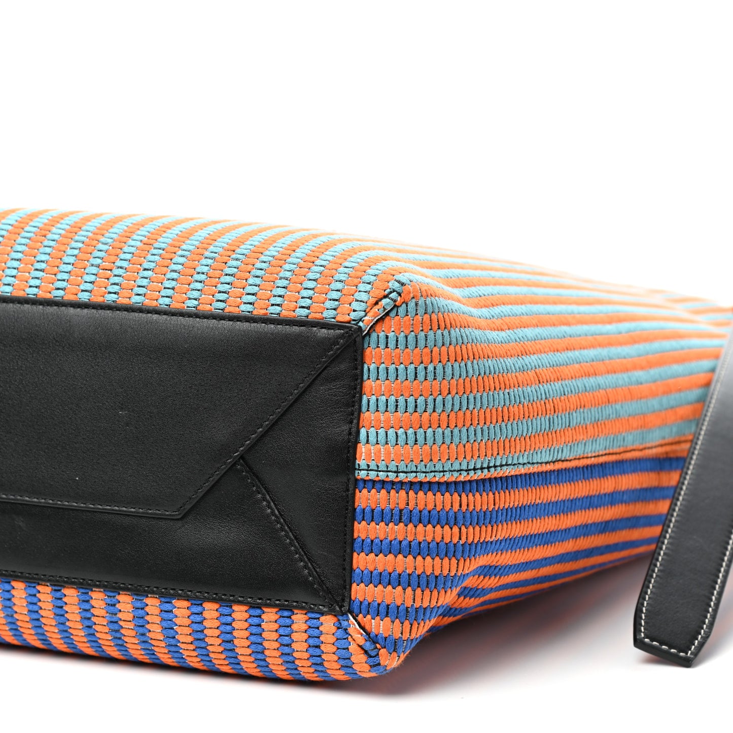 Woven Canvas Small Twisted Cabas Multicolor